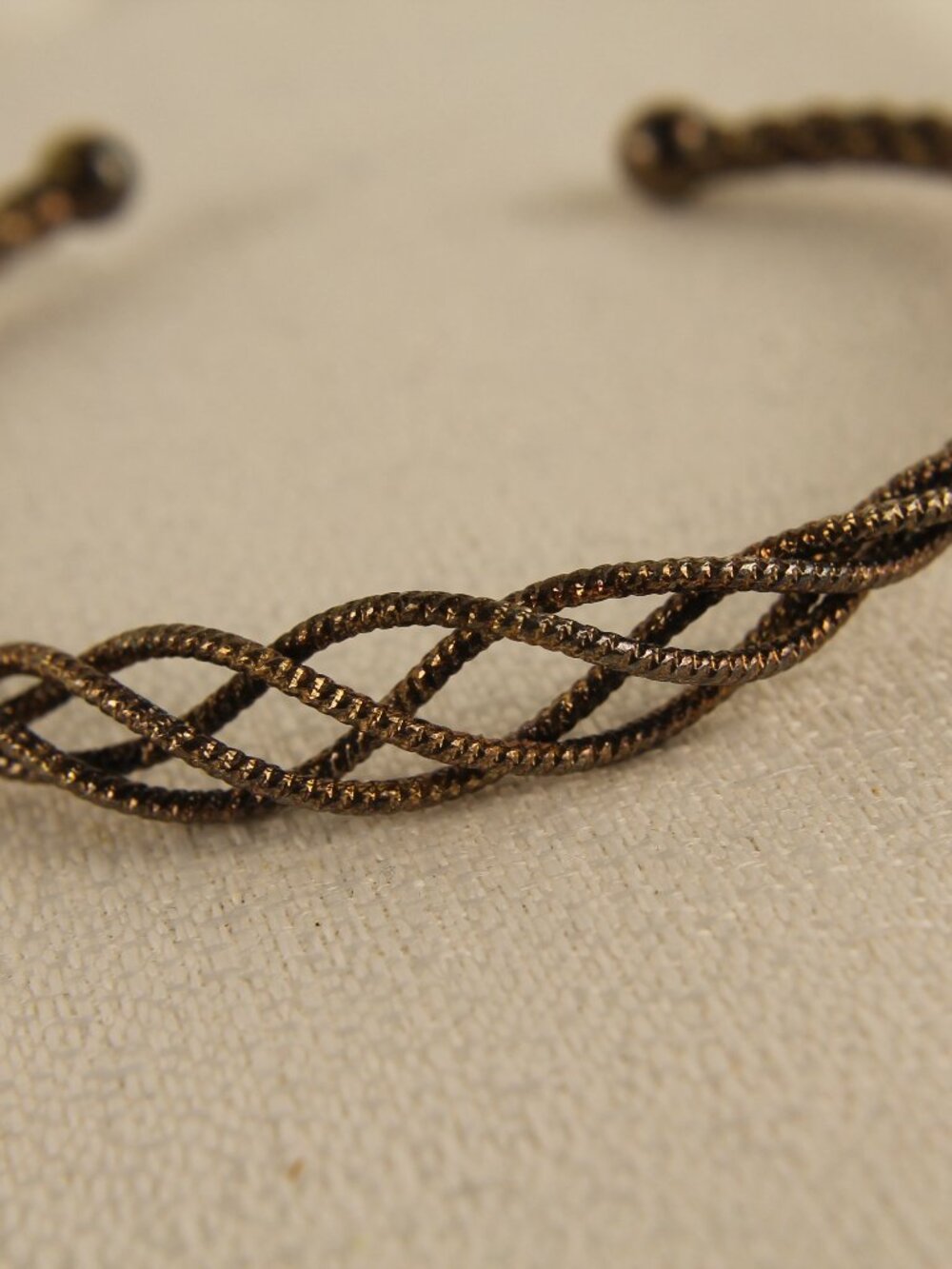 Brighton Twiggy Or Meridian Twist Bronze Open Cuff Bracelet EUC